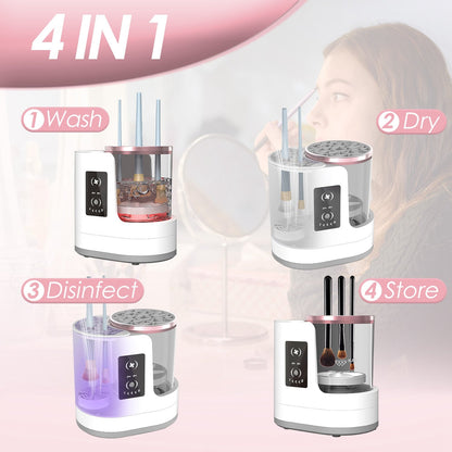 4-in-1 Automatic Makeup Brush Cleaner, Dryer, and Sanitizer