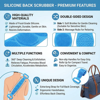 🛁Silicone Bathing Scrubber Belt for Men & Women
